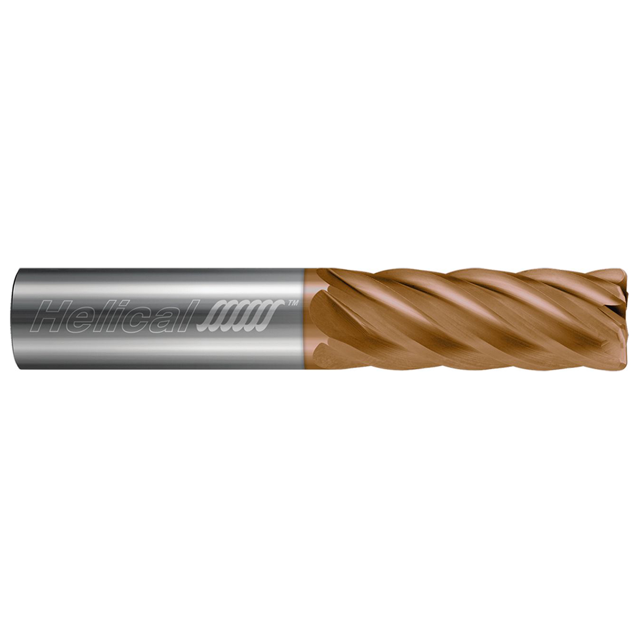 Helical Solutions 89371 | 0.250" Diameter x 0.250" Shank x 2.500" OAL x 0.750" LOC 6 Flute TPLUS Coated Corner Radius End Mill