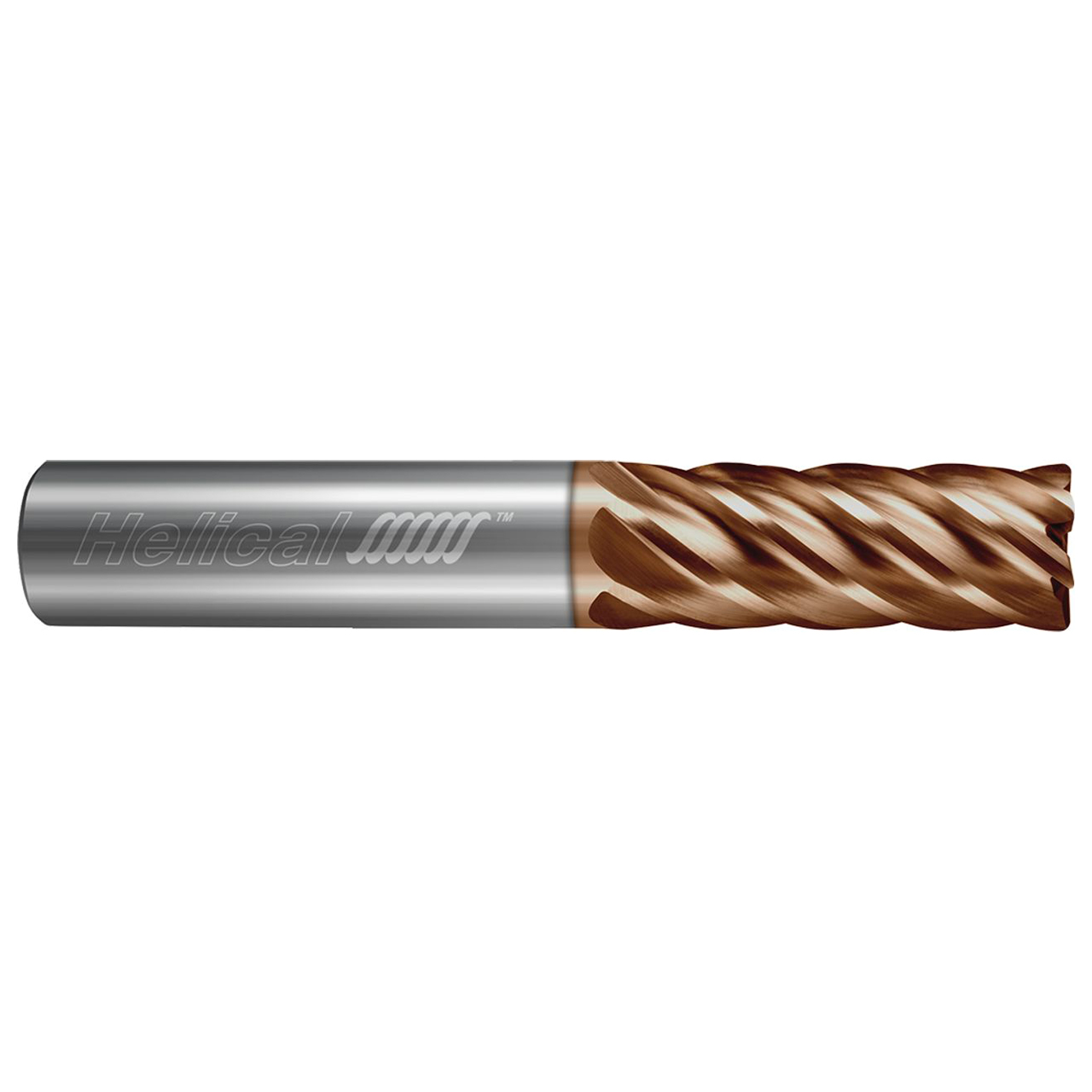 Helical Solutions 89722 | 0.750" Diameter x 0.750" Shank x 5.000" OAL x 2.750" LOC 6 Flute TPLUS Coated Corner Radius End Mill