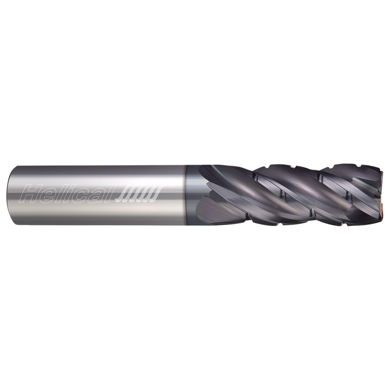 Helical Solutions 89690 | 0.375" Diameter x 0.375" Shank x 3.000" OAL x 1.250" LOC 4 Flute APLUS Coated Corner Radius End Mill