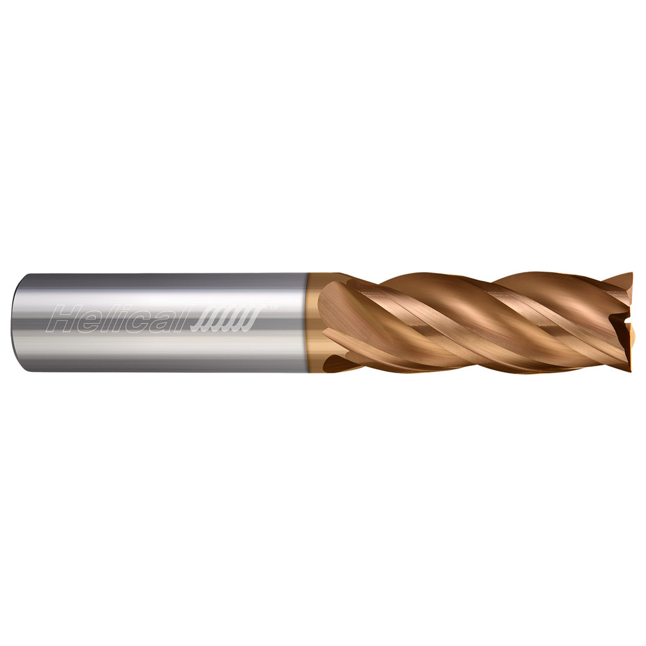 Helical Solutions 89976 | 0.031" Diameter x 0.250" Shank x 2.500" OAL x 0.112" LOC 4 Flute TPLUS Coated Square End Mill