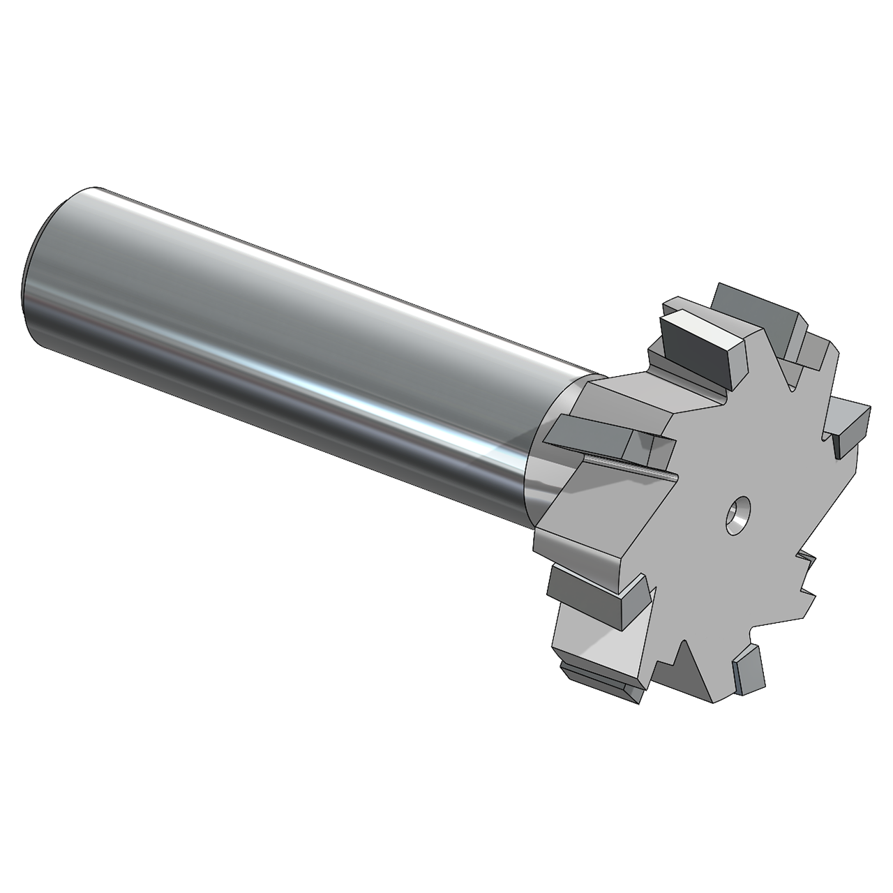 AB Tools 809-STG | 1-1/8" Diameter x 1/4" Width 6 Flute Carbide Keyway Cutter