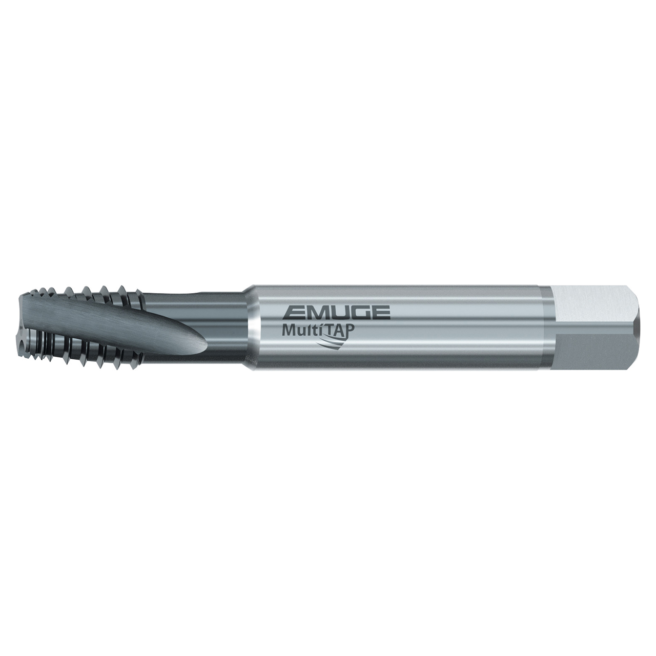 Emuge BU849300.5784 | 3.937" OAL x 1/4"-18 Thread Size 3 Flute 15 Degree Helix Angle TICN Coated Interrupted Thread Pipe Tap