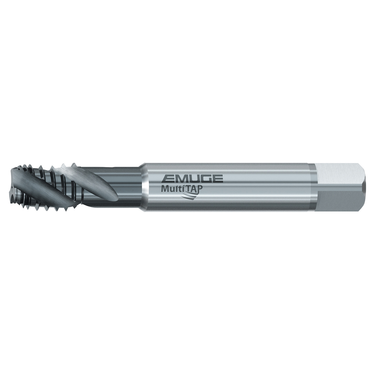 Emuge BU879300.5765 | 3.937" OAL x 1/4"-18 Thread Size 3 Flute 35 Degree Helix Angle TICN Coated Interrupted Thread Pipe Tap
