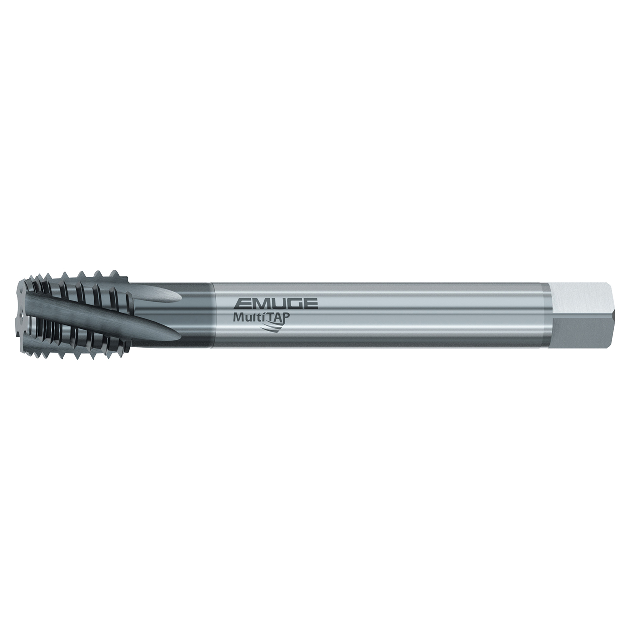 Emuge CU849300.5786 | 4.921" OAL x 1/2-14" Thread Size 5 Flute 15 Degree Helix Angle TICN Coated Interrupted Thread Pipe Tap