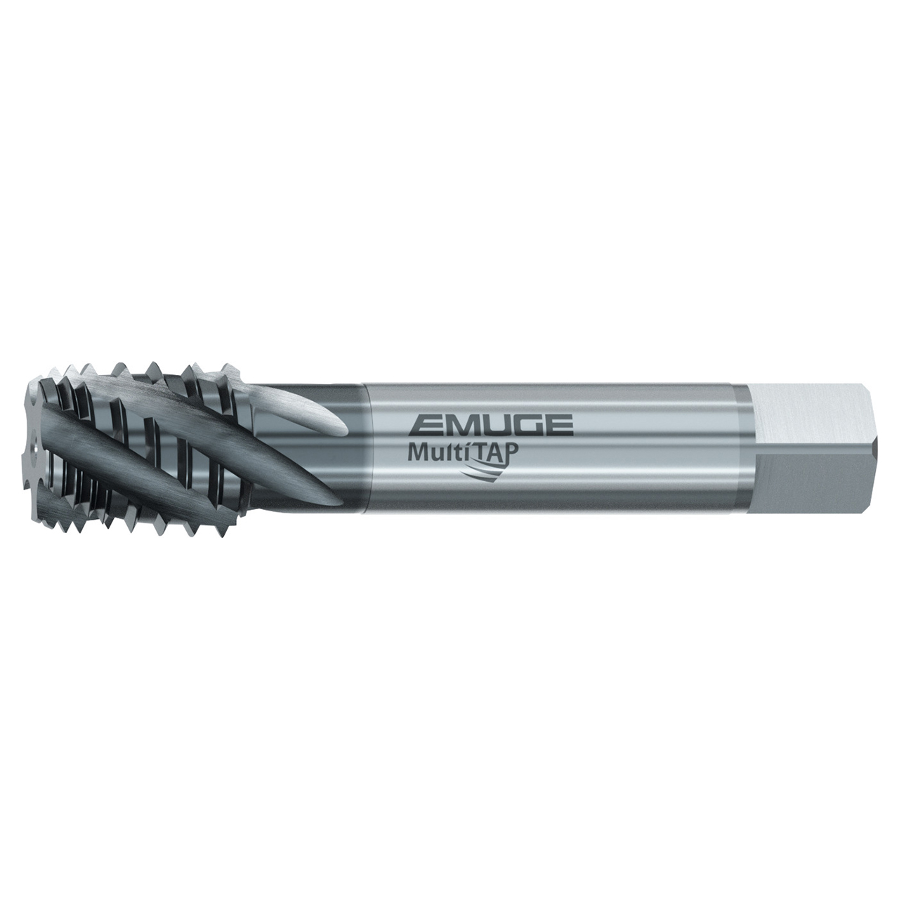 Emuge CU889300.5769 | NPT 1" - 11.50 Size x 1.125" Shank x 1.260" Thread Length x 4.000" OAL x 35 Degree Helix Angle 5 Flute TICN Coated HSSE Interrupted Thread Pipe Tap