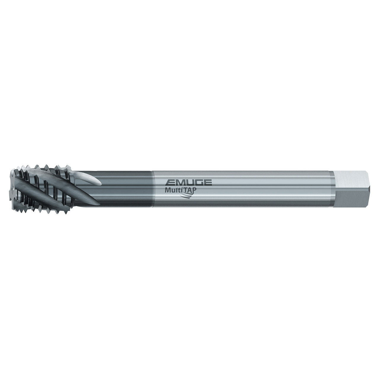 Emuge CU899300.5768 | 6" OAL 3/4"-14 Thread Size 5 Flute 35 Degree Helix Angle TICN Coated Interrupted Thread Pipe Tap