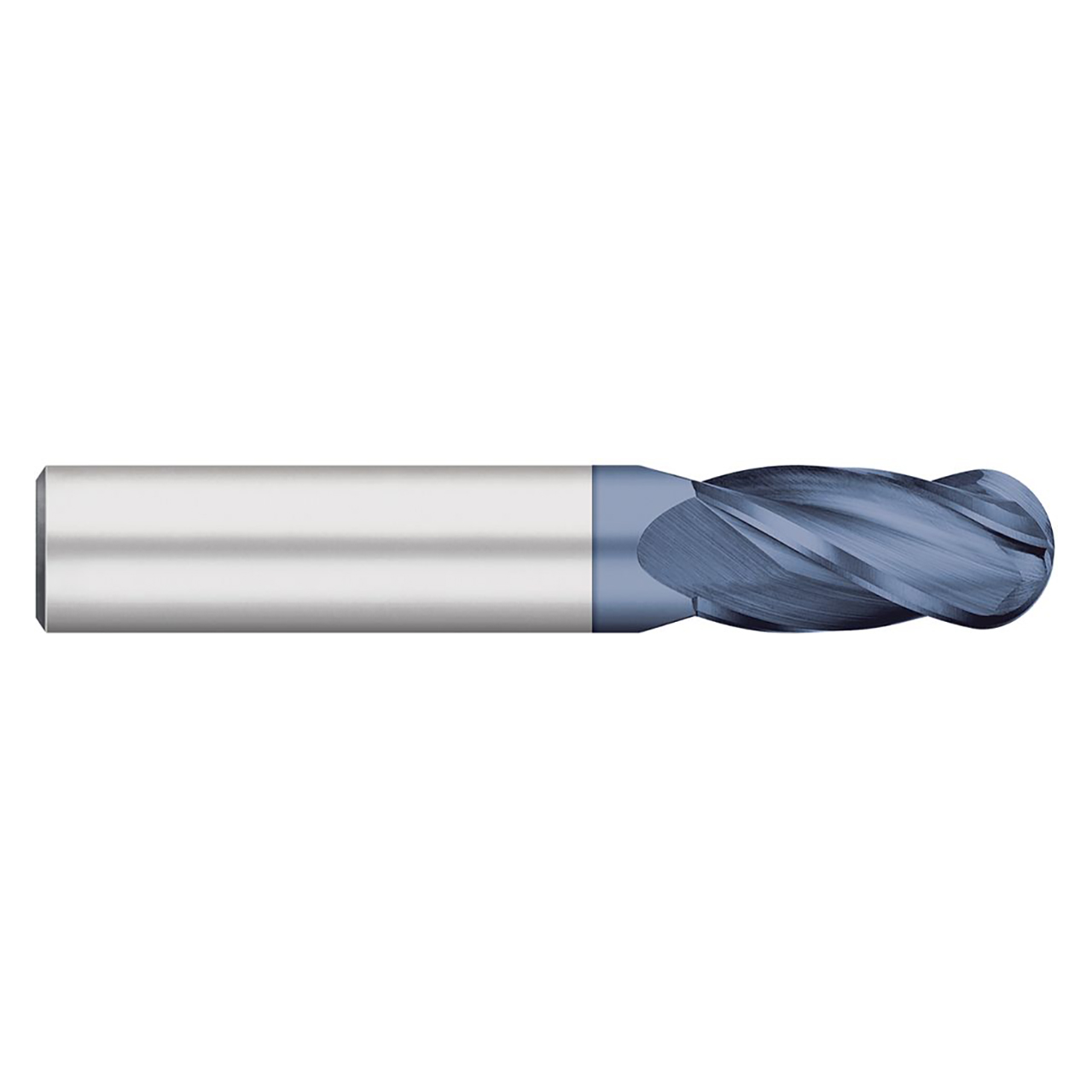 Titan USA TC11634 | 0.156" Diameter x 3/16" Shank x 0.750" LOC x 2.000" OAL 4 Flute AlTiN Coated Carbide Ball End Mill