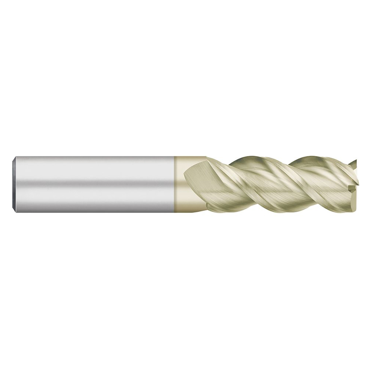Titan USA TC63525 | 0.375" Diameter x 3/8" Shank x 2.250" LOC x 5.000" OAL 3 Flute ZrN Coated Carbide Square End Mill