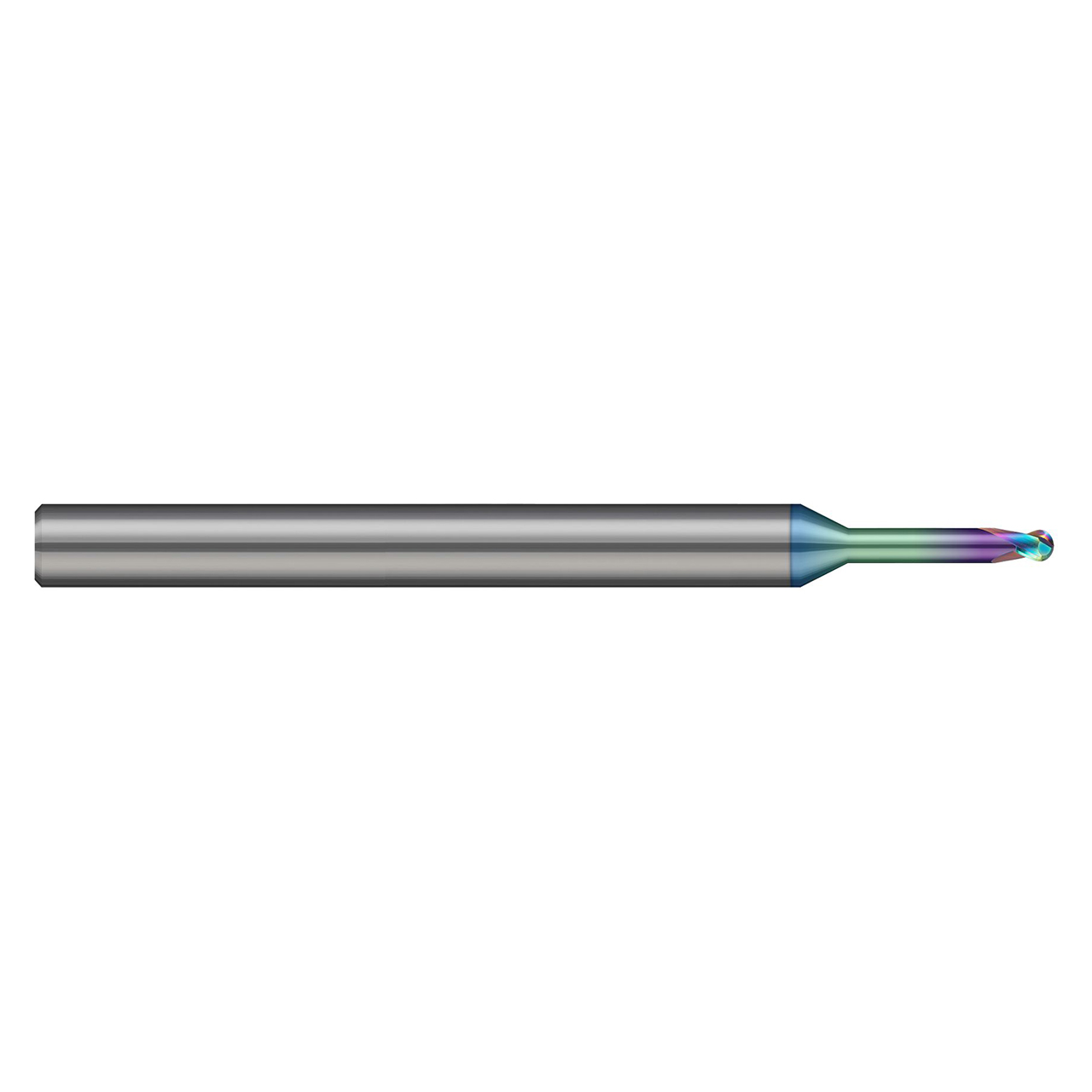 Harvey Tool 690009-C4 | 0.40mm Diameter x 4.00mm Shank x 0.30mm LOC x 50.00mm OAL 2 Flute C4 Coated Ball End Mill