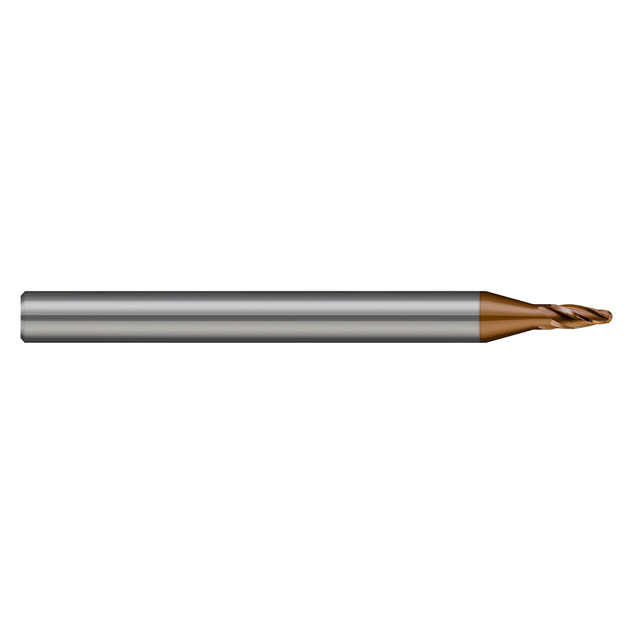 Harvey Tool 698478-C10 | 5/64" Diameter x 1/8" Shank x 11/64" LOC x 1-1/2" OAL 4 Flute C10 Coated Ball End Mill