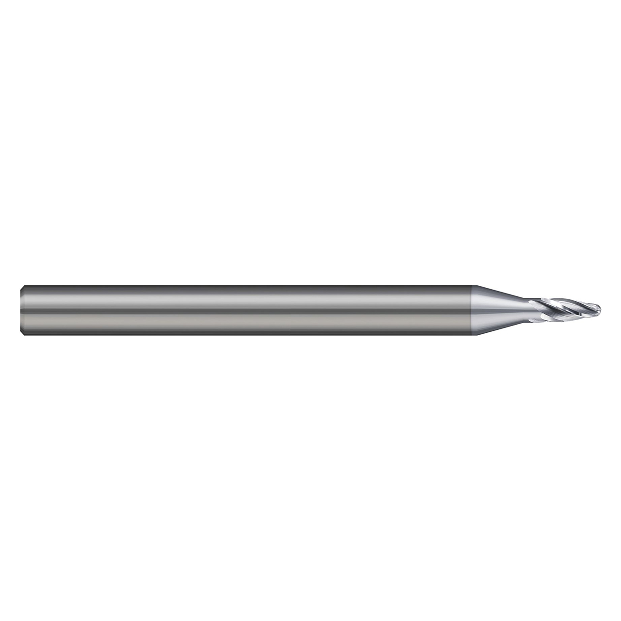 Harvey Tool 699708-C8 | 1/8" Diameter x 1/8" Shank x 0.275" LOC x 1.500" OAL 4 Flute C8 Coated Ball End Mill
