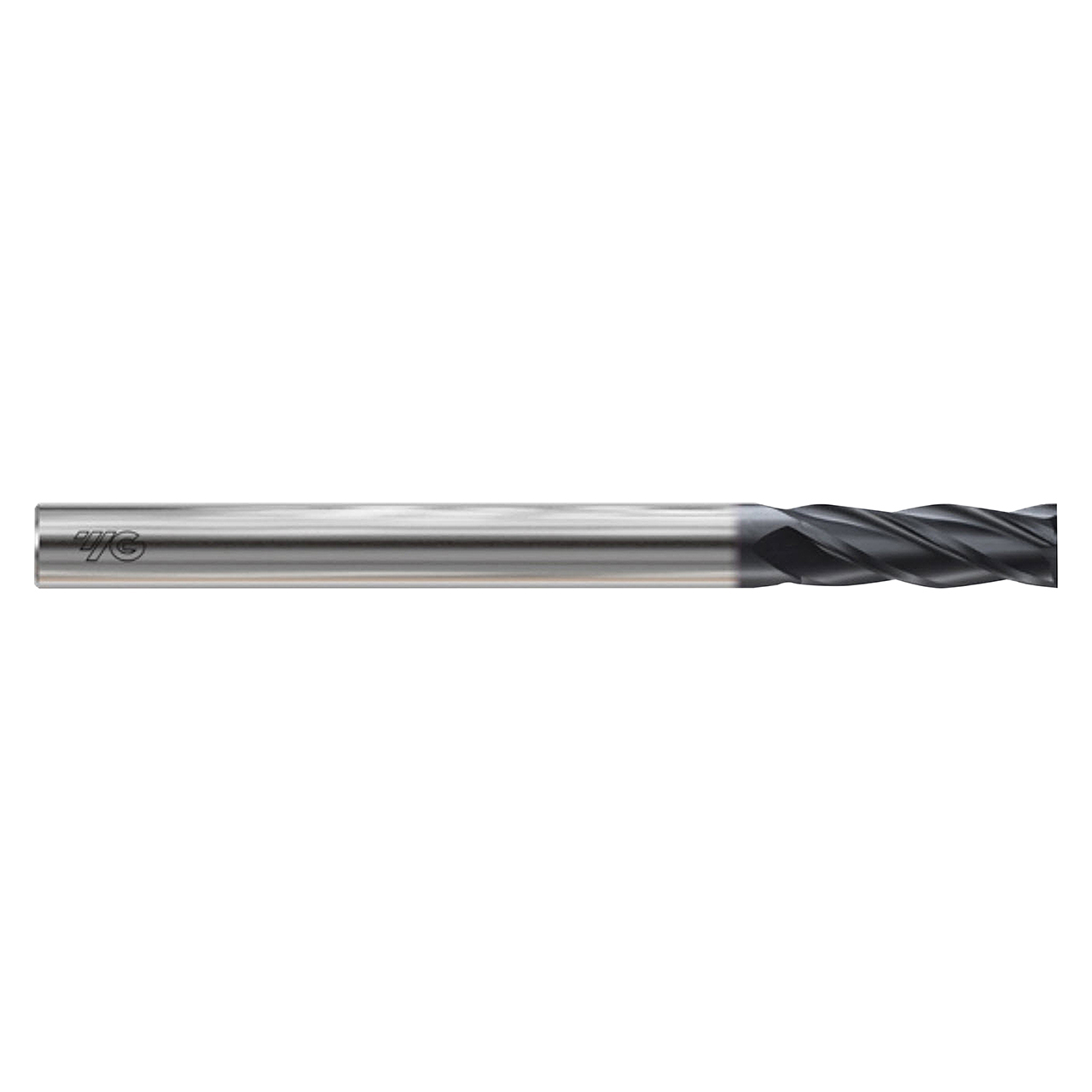 YG1 E5H94923 | 1" Diameter x 1" Shank x 7" LOC x 10" OAL x 30 Degree Helix Angle 4 Flute Bright Coated Carbide E5H94 Square End Mill