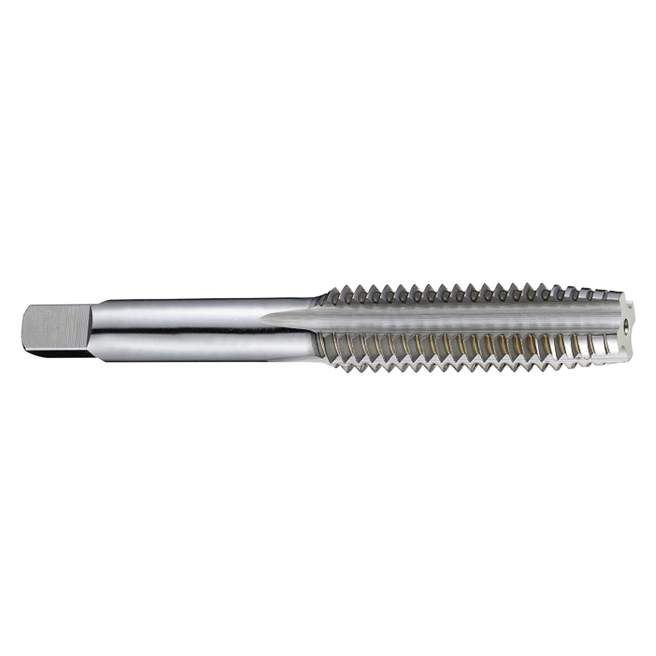 YG1 T7A15747 | M22 Size x 0.866" Diameter x 0.697" Shank x 4.690" OAL 4 Flute Bright Coated HSS Plug Hand Tap
