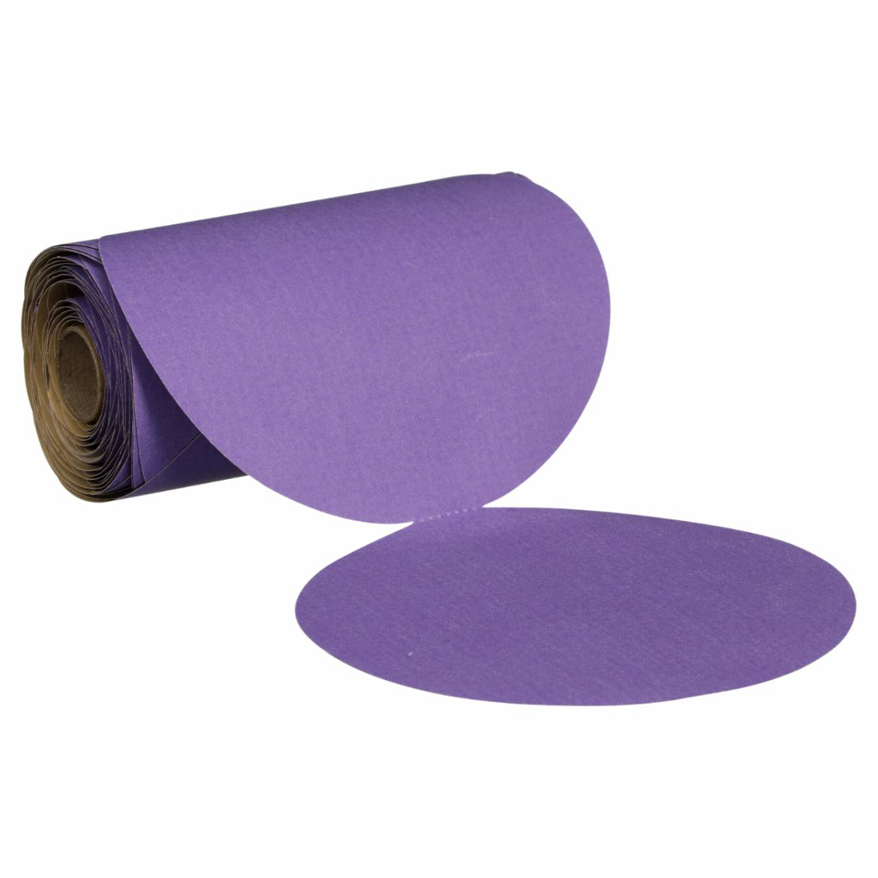 3M 7100334603 | 5.000" Diameter x 500+ Grit 120000 RPM Precision Shaped Ceramic Stikit Paper Disc Roll - Purple