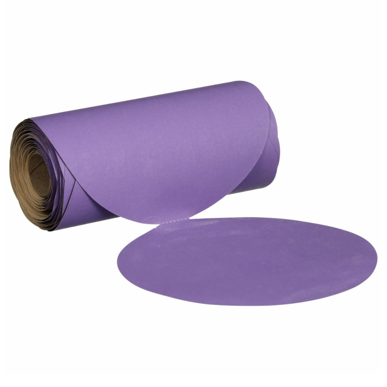 3M 7100334599 | 6.000" Diameter x 600+ Grit 120000 RPM Precision Shaped Ceramic Stikit Paper Disc Roll - Purple