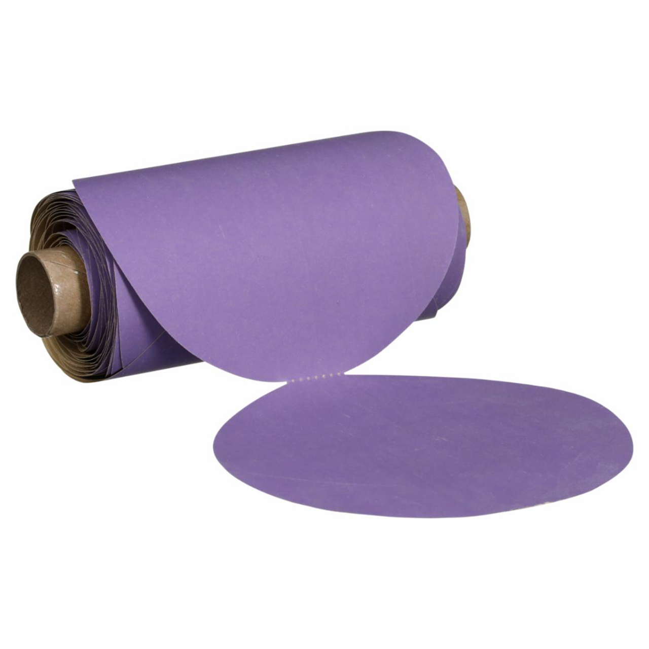 3M 7100334597 | 5.000" Diameter x 320+ Grit 120000 RPM Precision Shaped Ceramic Paper Disc Roll - Purple