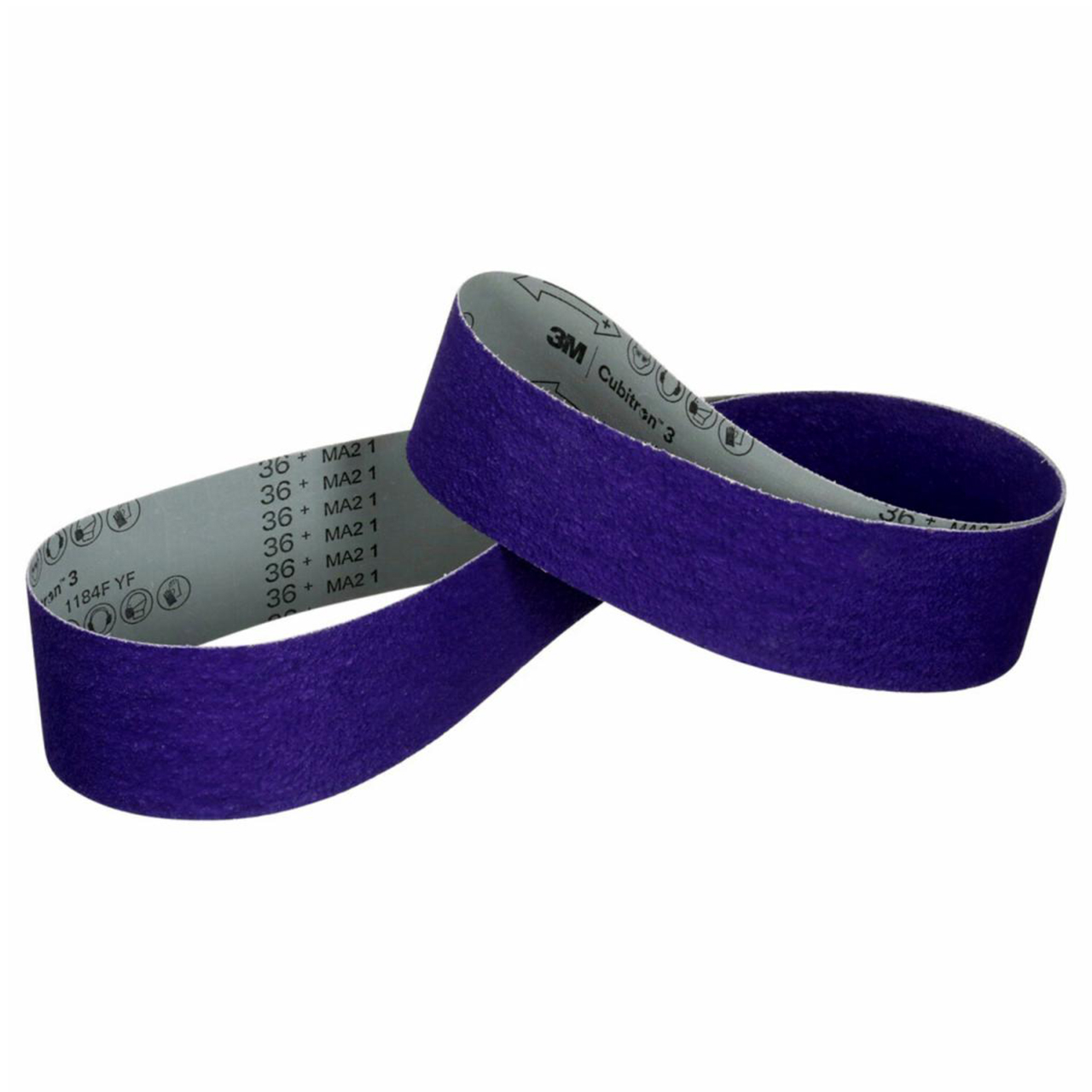 3M 7100333089 | Cubitron 132.000" Overall Length Precision Shaped Ceramic Cloth Belt - Purple