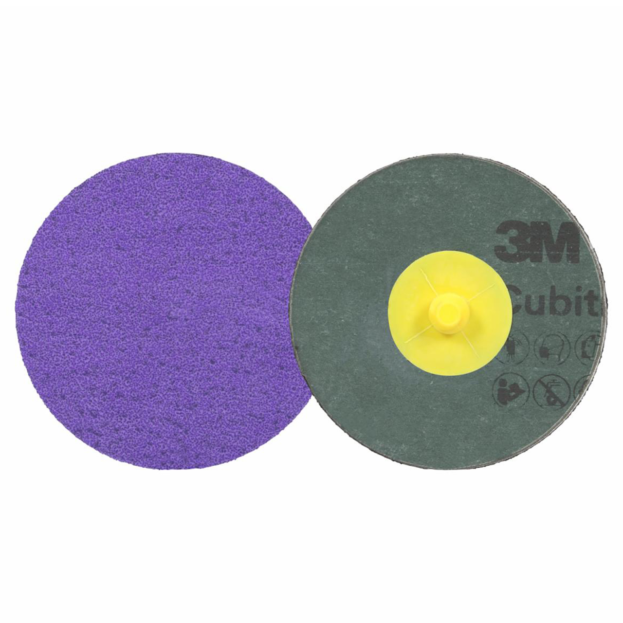 3M 7100332087 | 3.000" Diameter x 60+ Grit 200000 RPM Precision Shaped Ceramic Roloc Fibre Disc - Purple