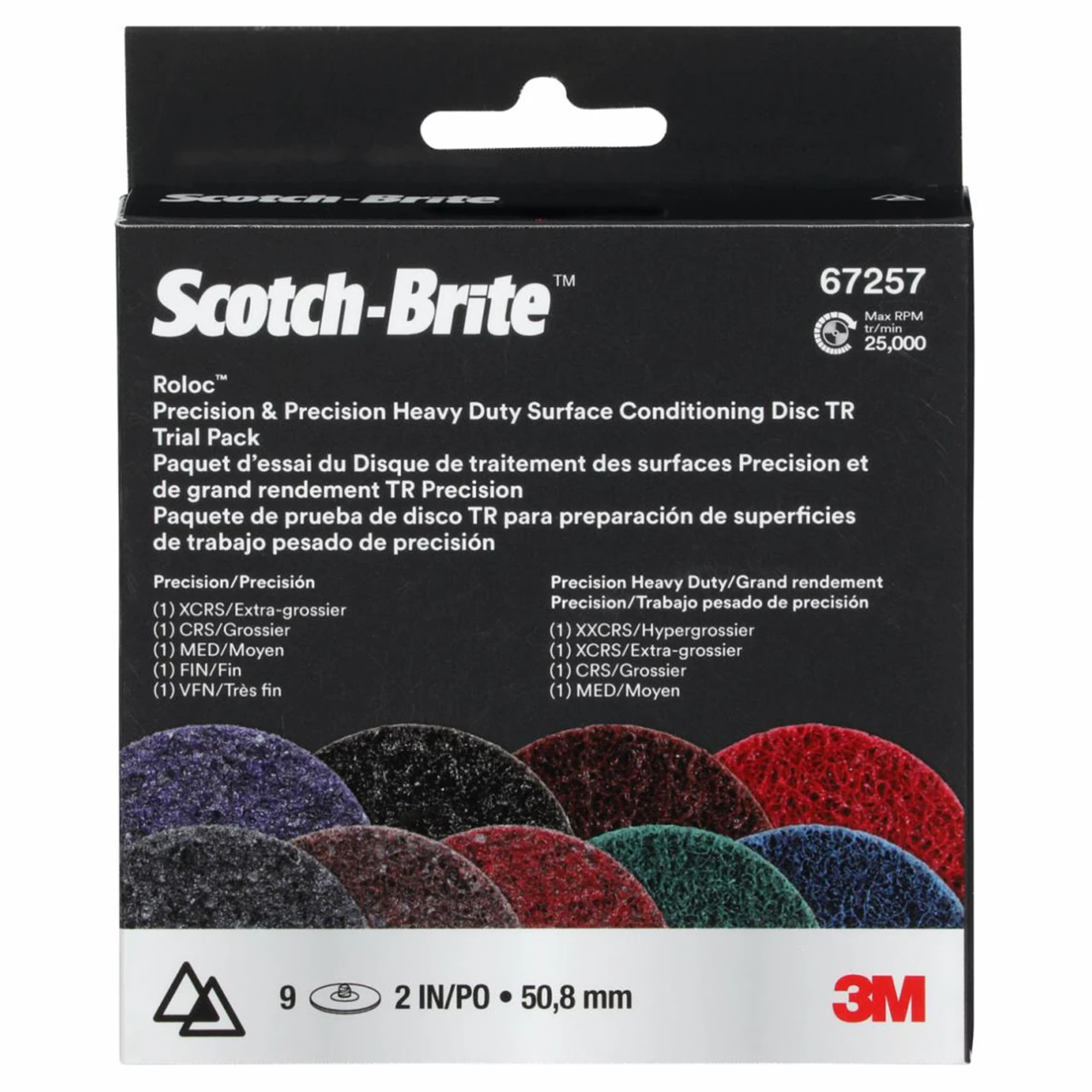 3M 7100373338 | Scotch-Brite 4.500" Overall Length x Assorted Grit Precision Shaped Ceramic Surface Conditioning Disc