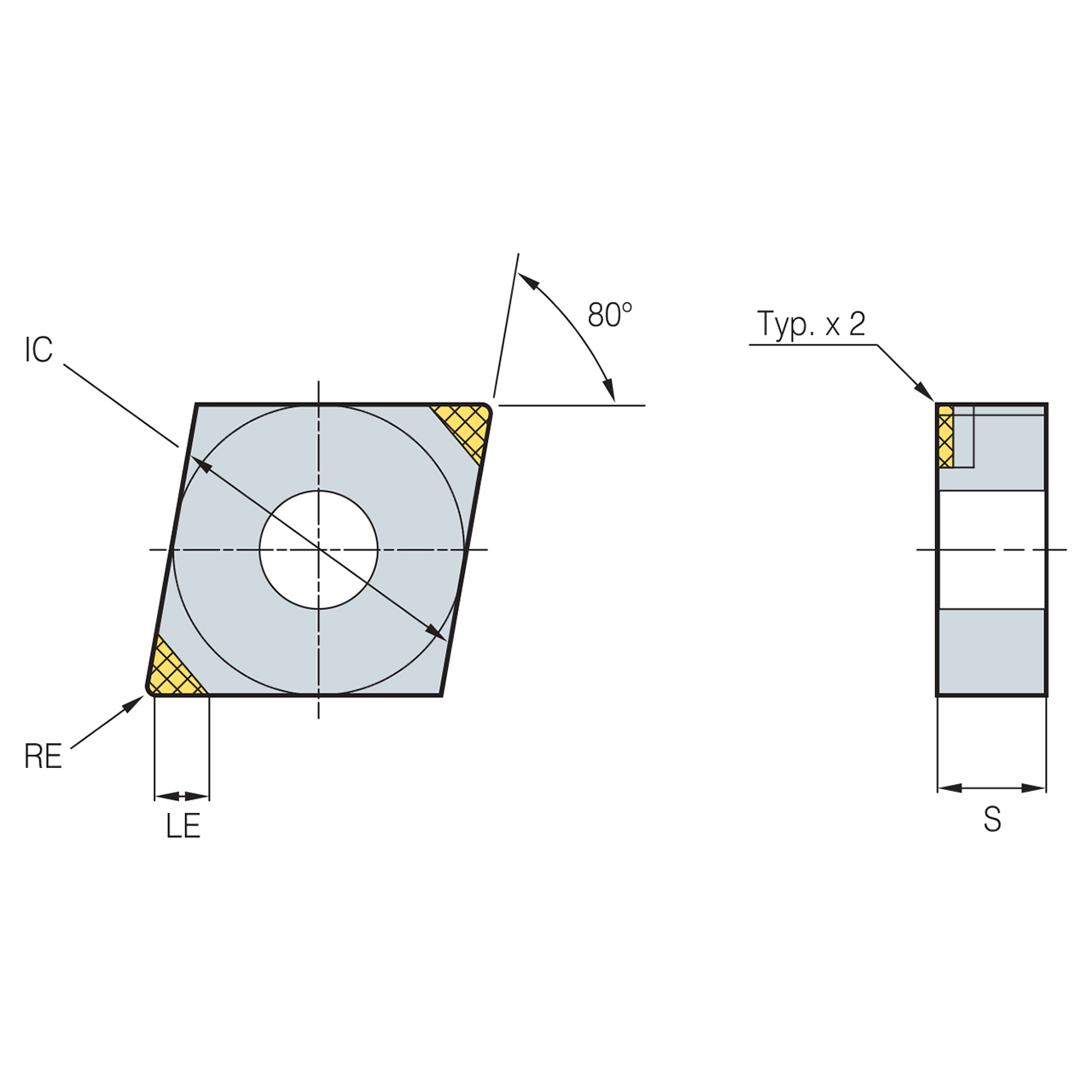 Korloy 6-01-025108 | DNC250 Grade CBN Turning Insert