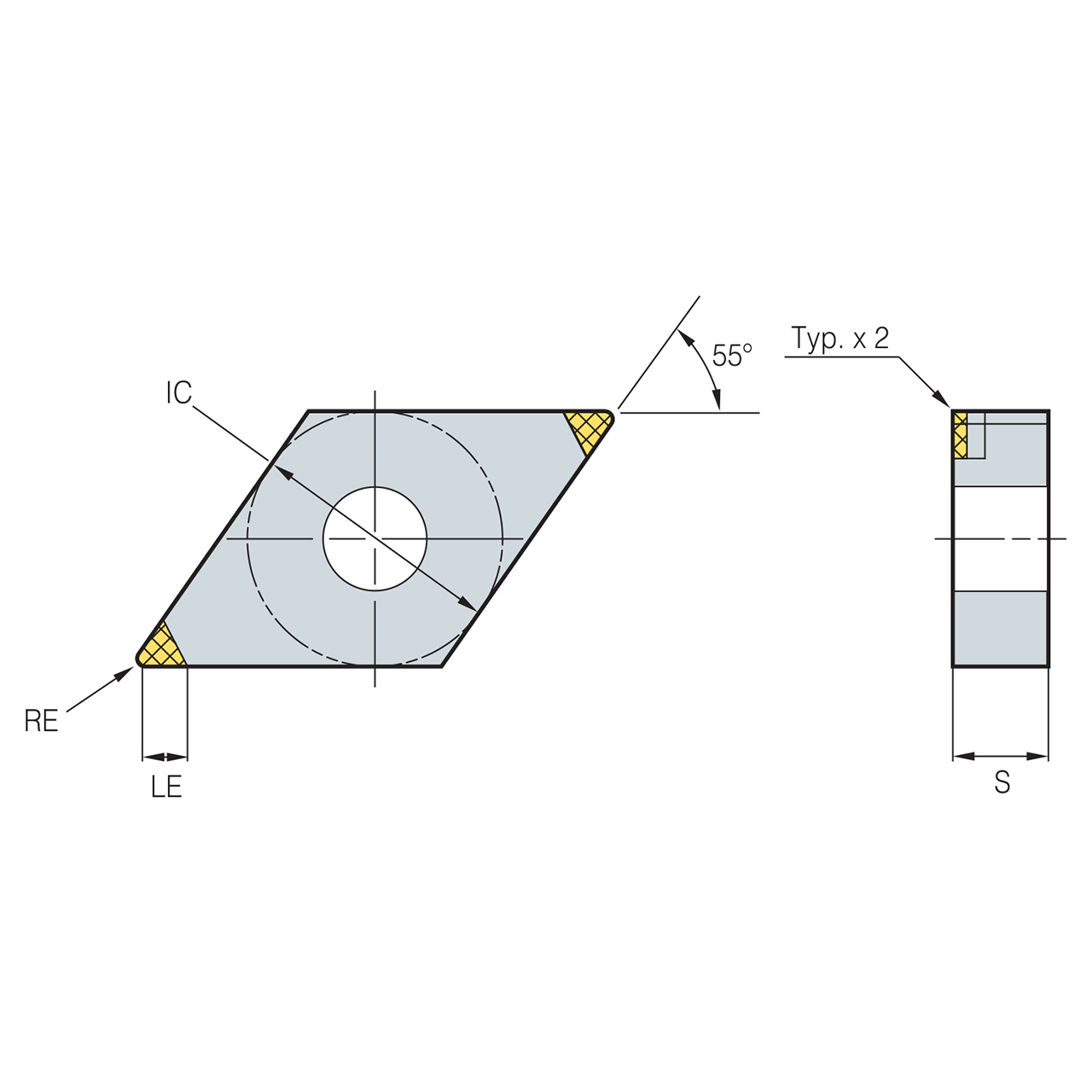 Korloy 6-01-025116 | DNC250 Grade CBN Turning Insert