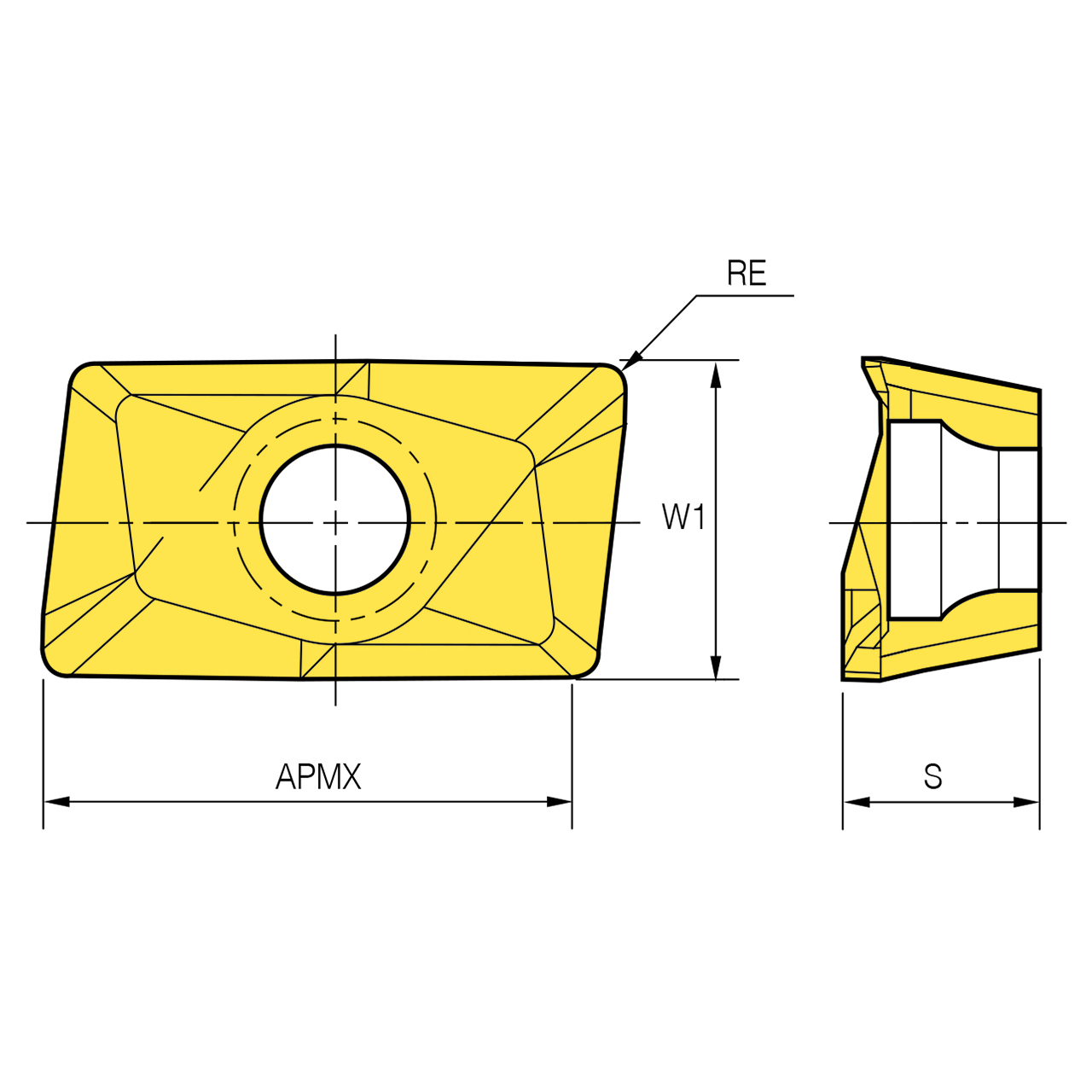 Korloy 1-03-012105 | H01 Grade APKT Alpha Mill Insert