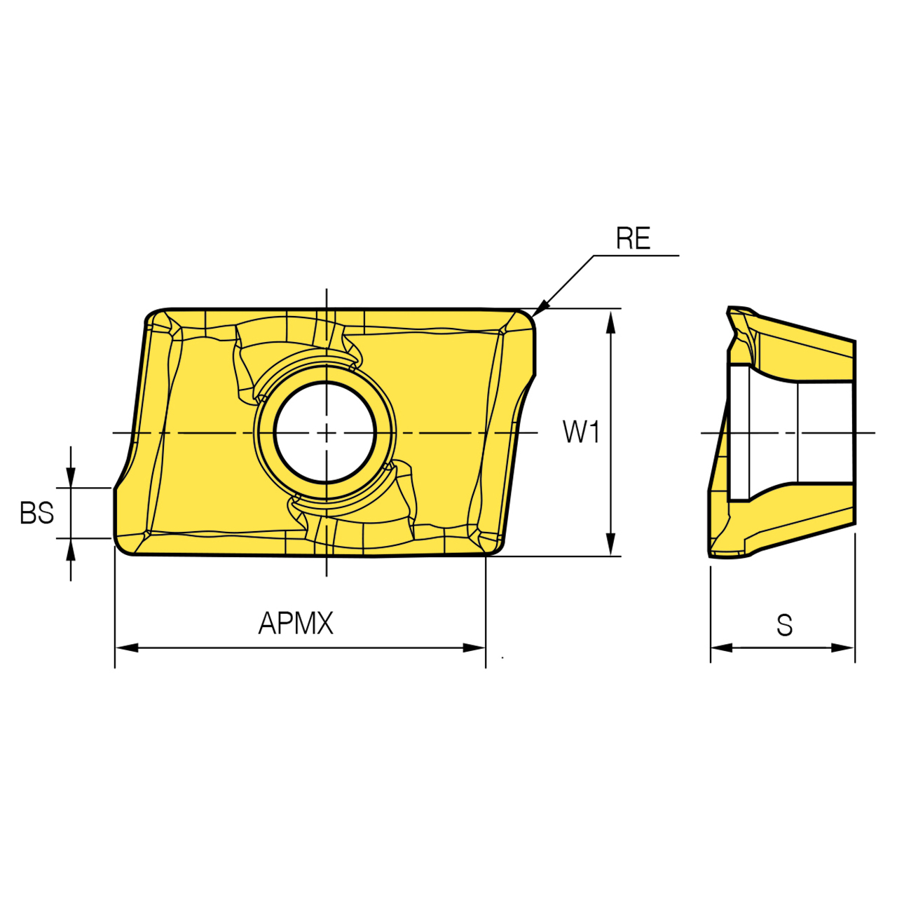 Korloy 1-03-018735 | H01 Grade APMT Alpha Mill Insert