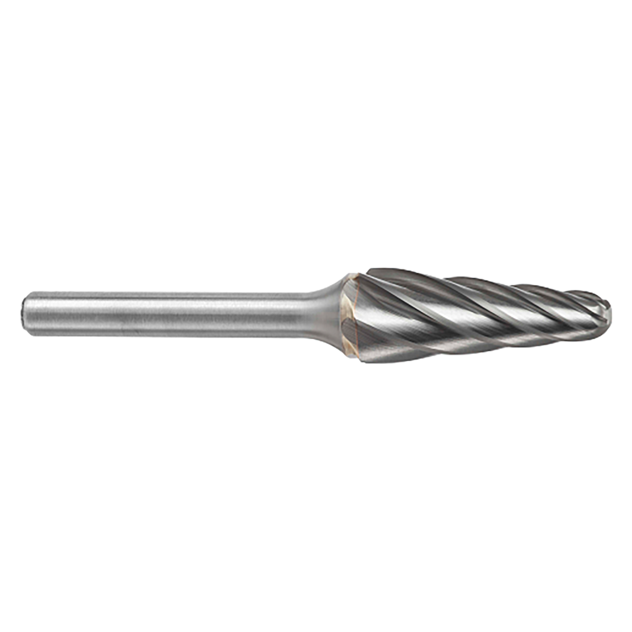 ATA SGSPRO 19076 | 5/8" Cutter Diameter x 1/4" Shank x 3-3/16" OAL x 1-5/16" LOC 14 Degree Included Angle Brazed SL-6 Ball Nosed Cone Burr