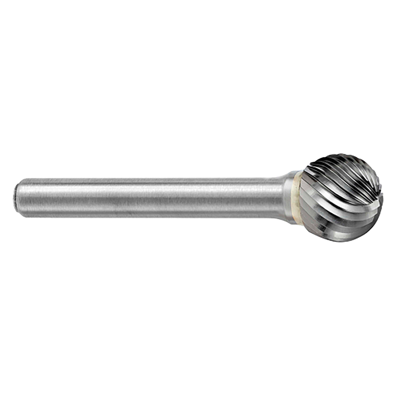 ATA SGSPRO 12575 | 5/8" Cutter Diameter x 1/4" Shank x 2-1/4" OAL x 9/16" LOC Single Cut Brazed SD-6 Ball Burr - Single Cut
