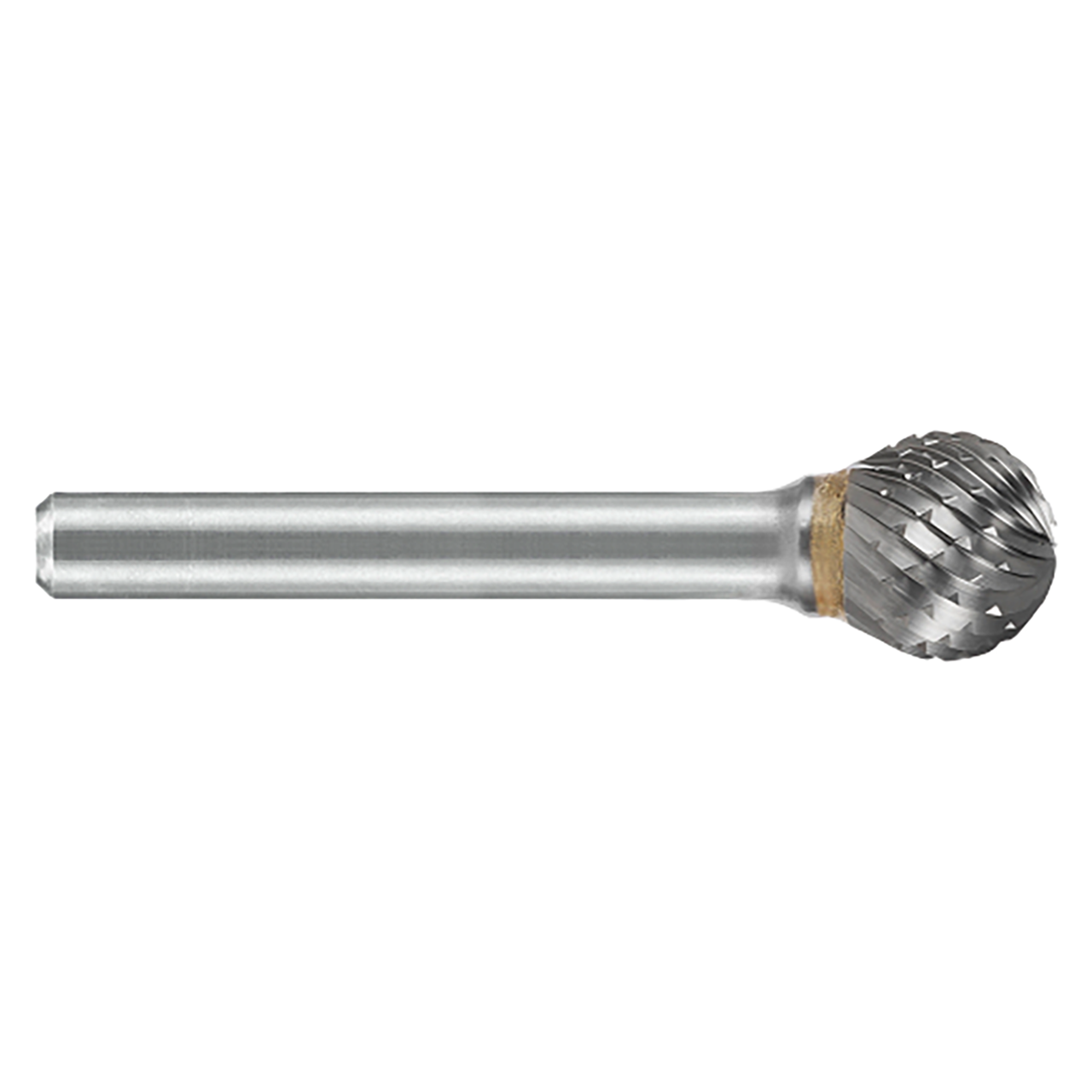ATA SGSPRO 10358 | 3/8" Cutter Diameter x 1/4" Shank x 6-5/16" OAL x 5/16" LOC TiAIN Coated Brazed SD-3L6 Ball Burr