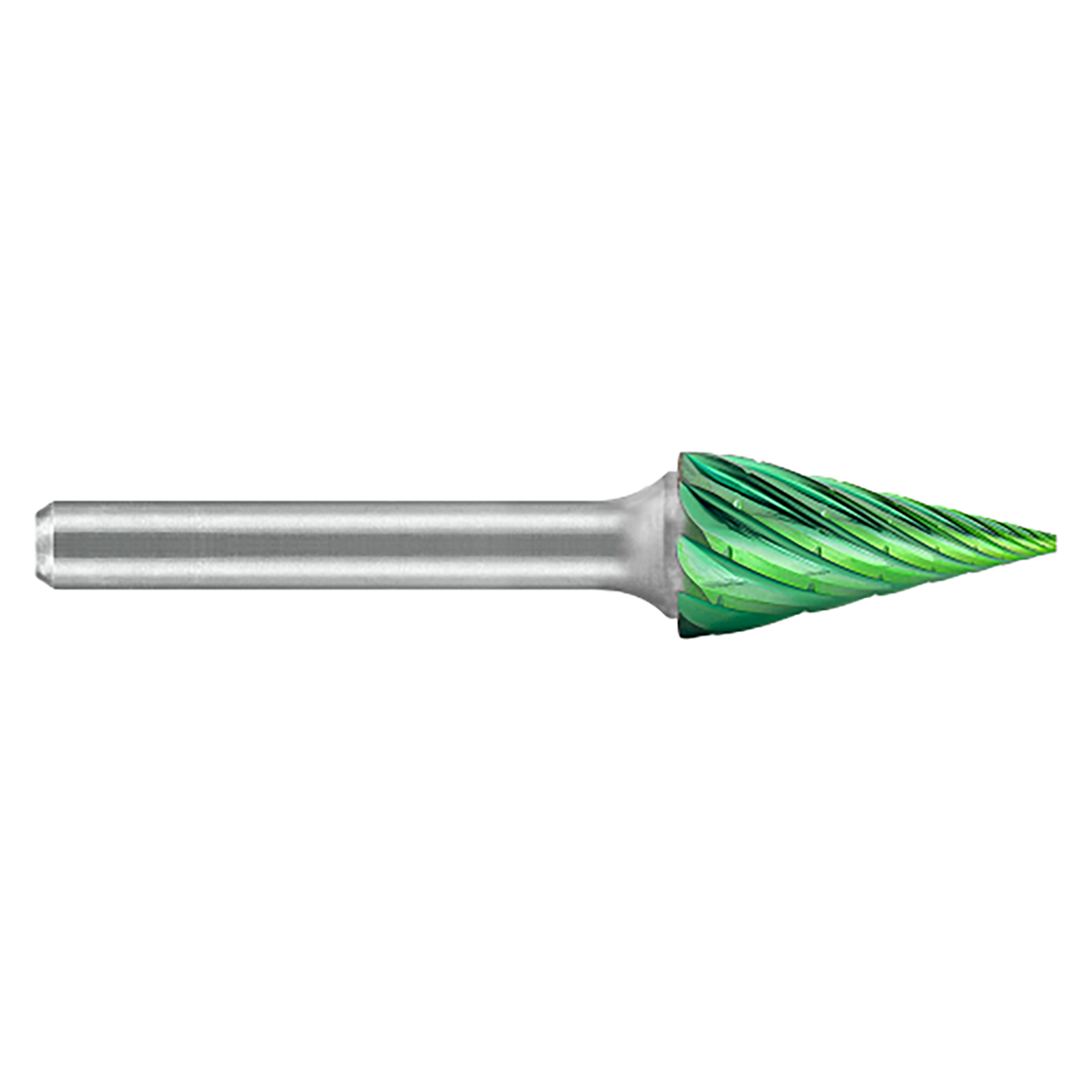 ATA SGSPRO 19798 | 1/2" Cutter Diameter x 1/4" Shank x 2-3/4" OAL x 7/8" LOC Accelerator Coated Brazed SM-5 Cone Burr