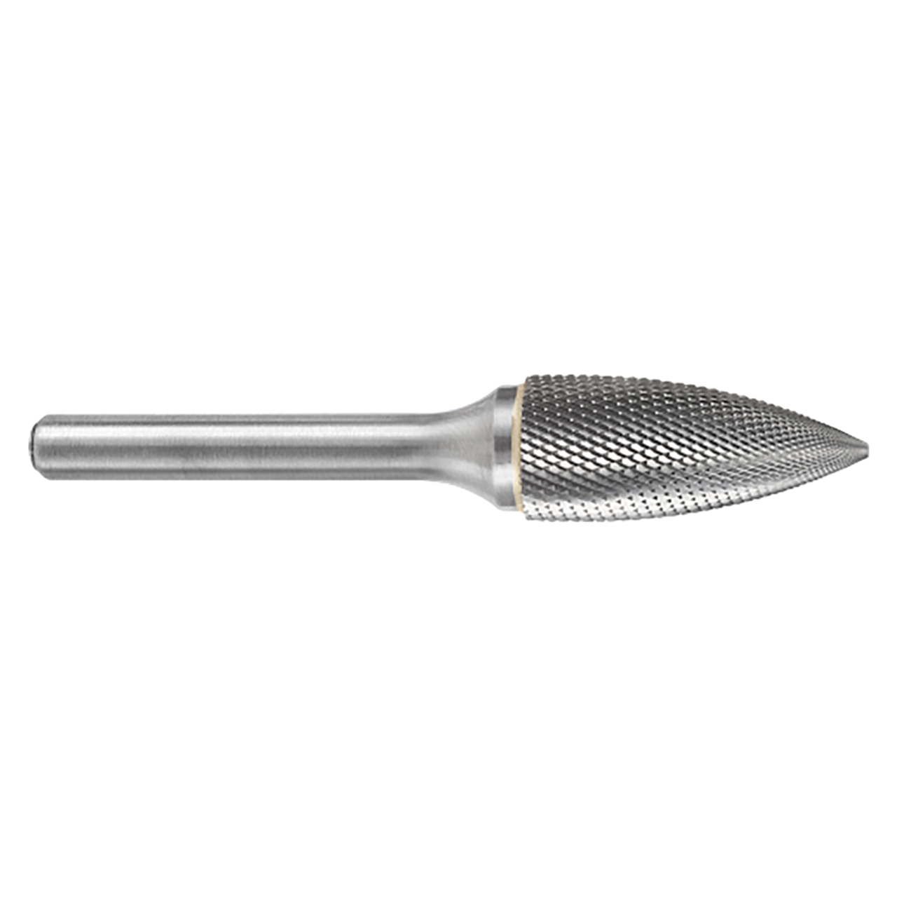 ATA SGSPRO 19932 | 1/4" Cutter Diameter x 1/4" Shank x 2" OAL x 5/8" LOC Fine Cut Brazed SG-51 VF Pointed Tree Burr