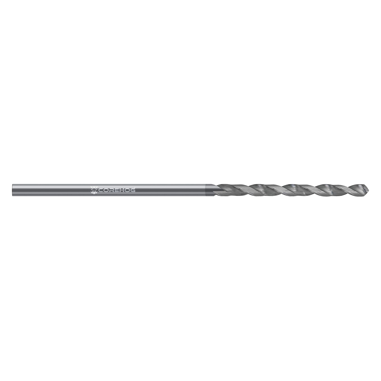 CoreHog C88801 | 3/8" Size x 3/8" Drill Diameter x 3/8" Shank x 1-1/2" Flute Length x 118 Degree Point Angle 2 Flute CVD Coated solid carbide Jobber Length Drill Bit