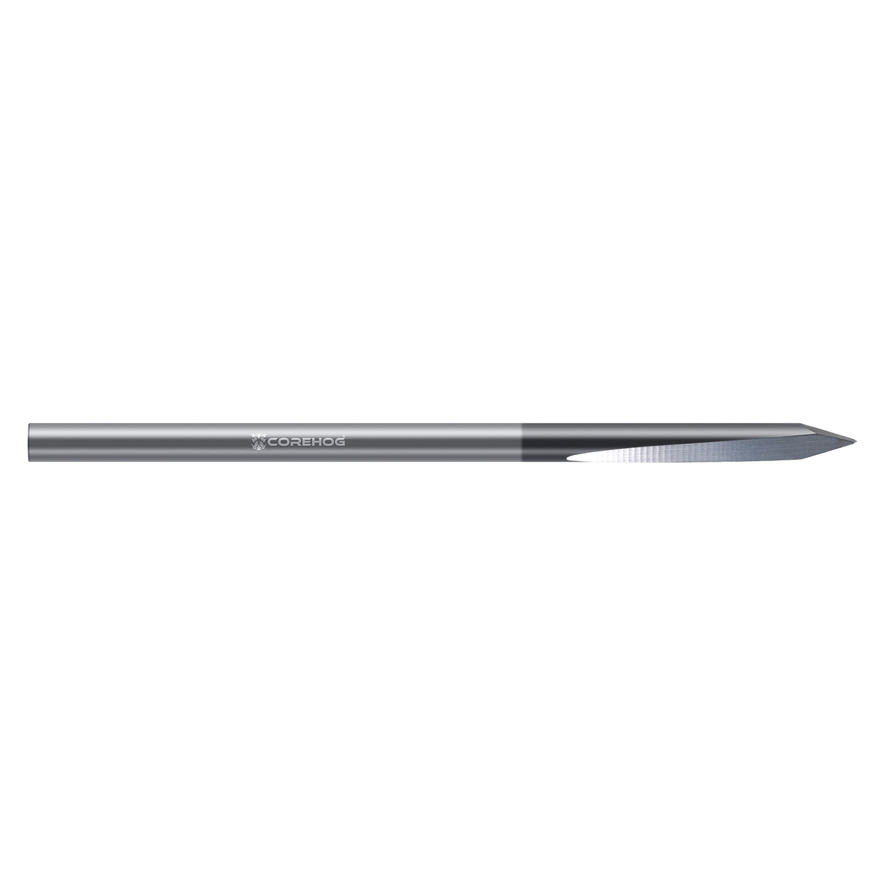 CoreHog C03152 | 3/8" Size x 3/8" Drill Diameter x 3/8" Shank x 4" OAL x 34 Degree Point Angle 2 Flute DLC Coated solid carbide Spade Drill