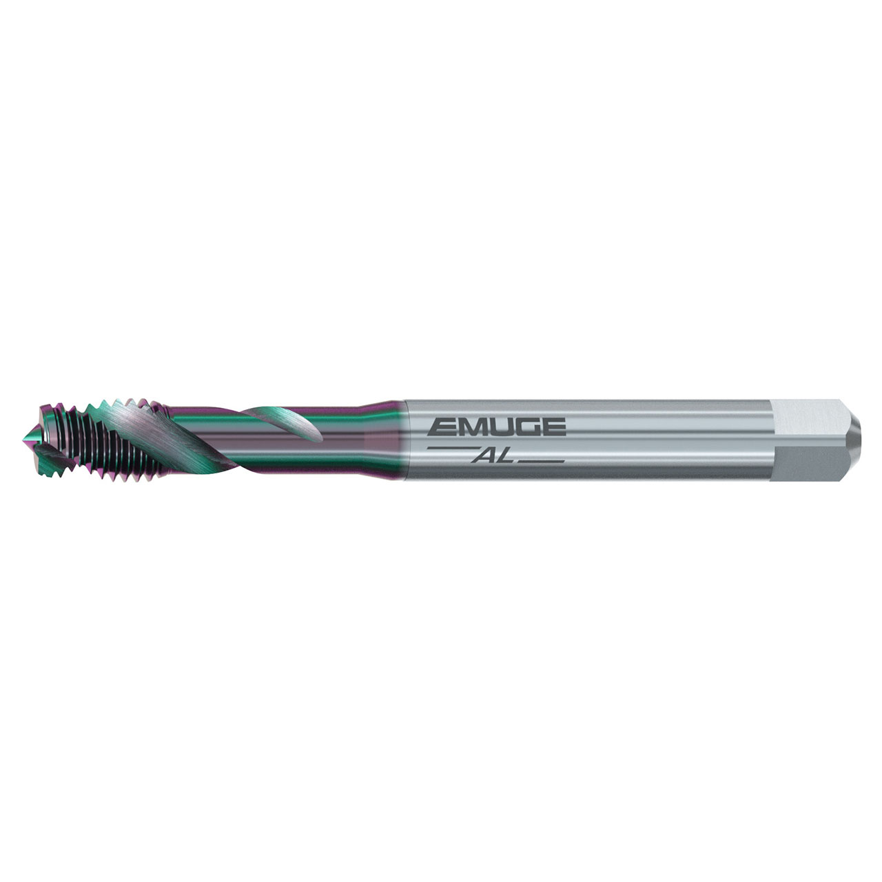 Emuge BU503G10.5043 | 1/4"-28 Thread Size x 0.512" Thread Length x 0.191" Tap Square 2 Flute GLT-104 Coated Spiral Flute Tap