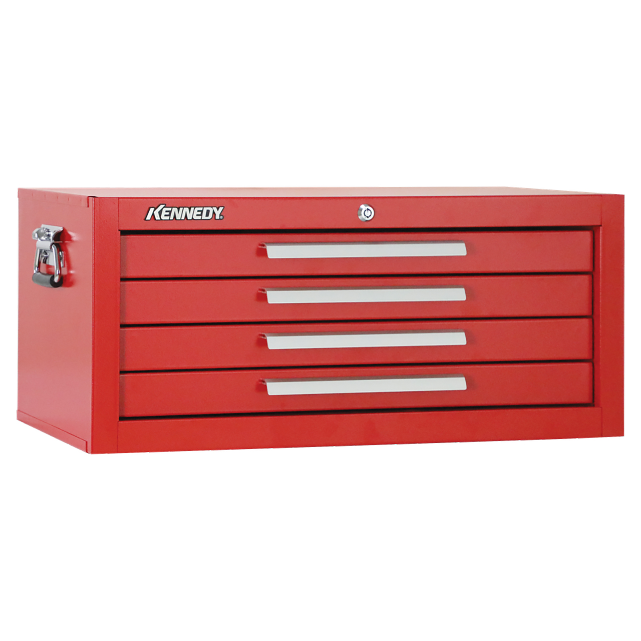 Kennedy 2604R | 26-3/4" Width x 12-1/2" Depth x 11-3/4" Height 4 Drawer Powder Coat Paint Steel Mechanics' Chest - Red