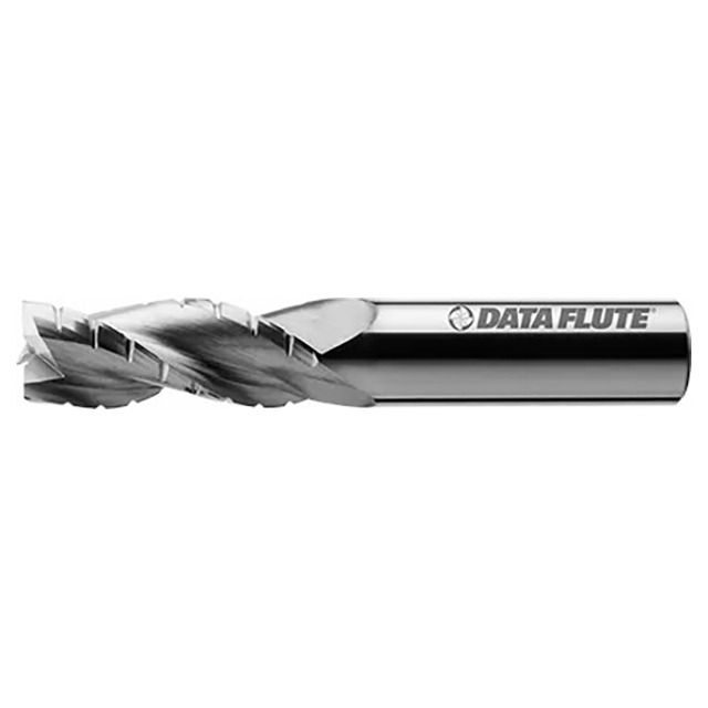 Data Flute 54307-00-D | ALDHMC30375 3/8" Diameter x 3/8" Shank x 1" LOC x 3" OAL Uncoated Roughing End Mill