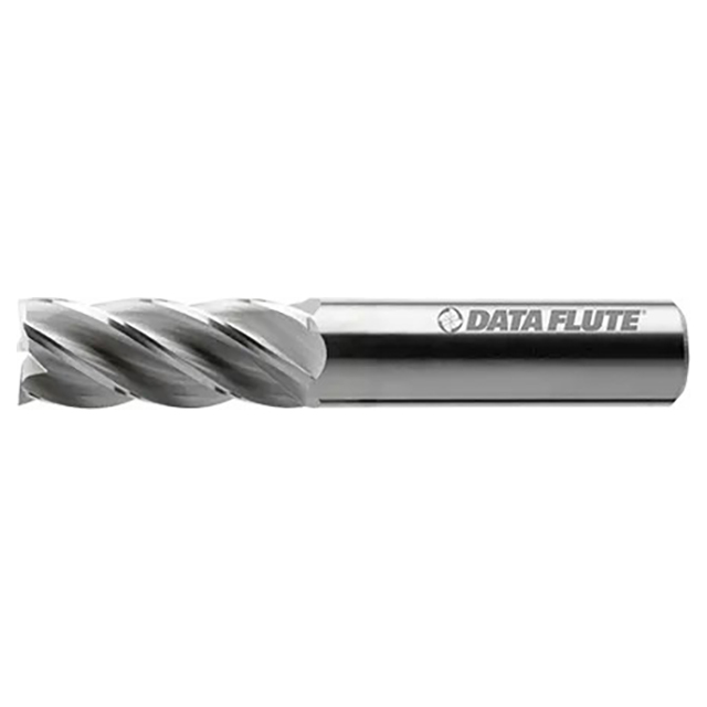 Data Flute 37245-00-D| AMFL50250 1/4" Diameter x 1/4" Shank x 1-1/4" LOC x 3-1/4" OAL Uncoated Square End Mill