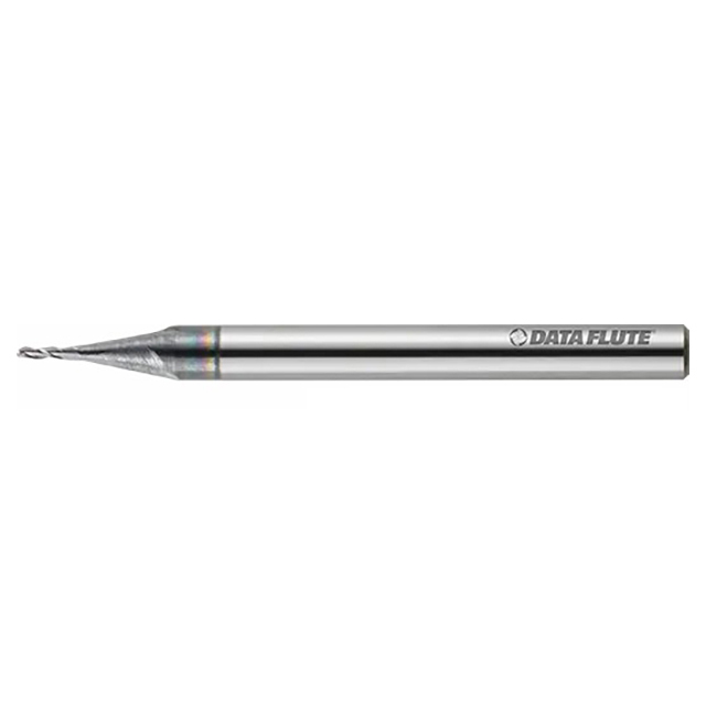 Data Flute 33213-83-D| BN30093C7 3/32" Diameter x 1/8" Shank x 3/8" LOC x 1-1/2" OAL C7 Coated Miniature Ball Nose End Mill