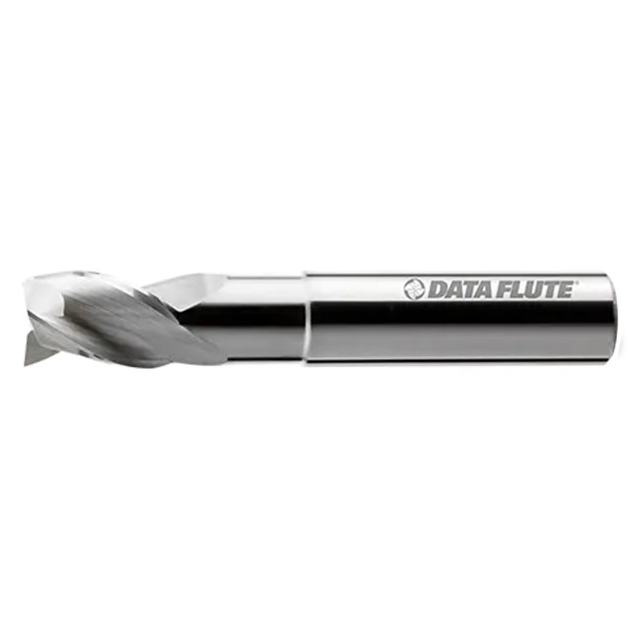 Data Flute 37580-00-D| HVM30250-030 1/4" Diameter x 1/4" Shank x 3/8" LOC x 2-1/2" OAL C4 Coated Square End Mill