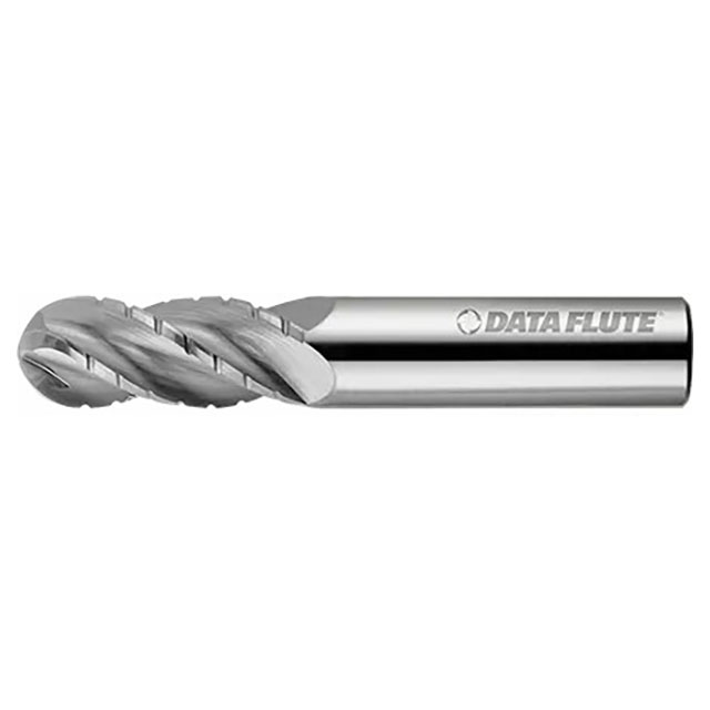 Data Flute 50220-00-D| SSBNC41000 3/4" Diameter x 3/4" Shank x 1-5/8" LOC x 4" OAL C4 Coated Ball Nose End Mill