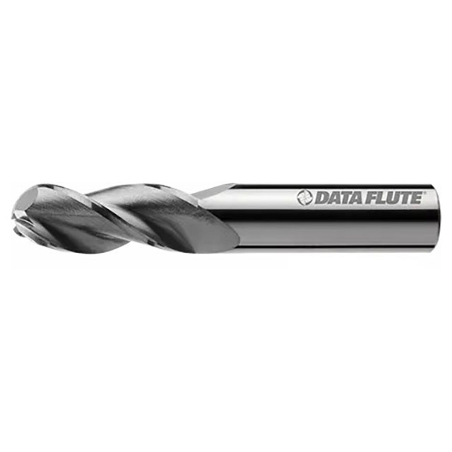 Data Flute 33972-89-D | SSBNLSL30750 5/8" Diameter x 5/8" Shank x 3/4" LOC x 6" OAL C4 Coated Ball Nose End Mill