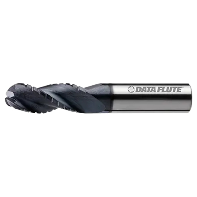 Data Flute 34492-85-D| SSBNSTC30625C11 1/2" Diameter x 1/2" Shank x 5/8" LOC x 2-1/2" OAL C7 Coated Ball Nose End Mill