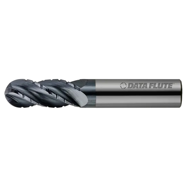 Data Flute 49500-89-D| SSBNSTC40625C4 5/8" Diameter x 5/8" Shank x 3/4" LOC x 3" OAL Uncoated Ball Nose End Mill