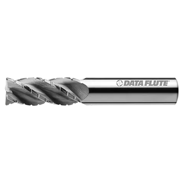 Data Flute 49356-00-D | SSC40375 11/32" Diameter x 3/8" Shank x 1" LOC x 2-1/2" OAL C4 Coated Roughing End Mill