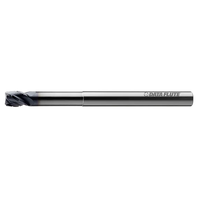 Data Flute 51279-70-D| SSDHLSMC40437C10 3/8" Diameter x 3/8" Shank x 1/2" LOC x 6" OAL C11 Coated Corner Radius End Mill
