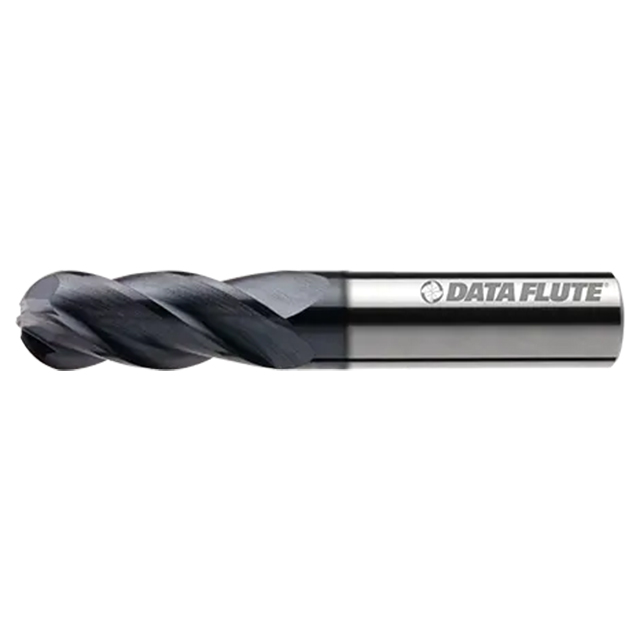 Data Flute 53570-70-D| SSIBNST40500C10 3/8" Diameter x 3/8" Shank x 1/2" LOC x 2-1/2" OAL C11 Coated Ball End Mill