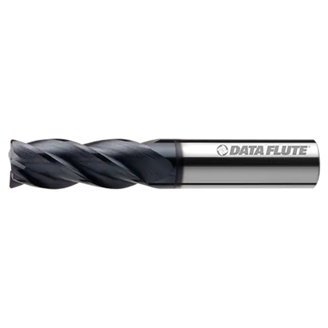 Data Flute 52706-85-D | SSIL40750-120C11 3/4" Diameter x 3/4" Shank x 3" LOC x 6" OAL C11 Coated Corner Radius End Mill