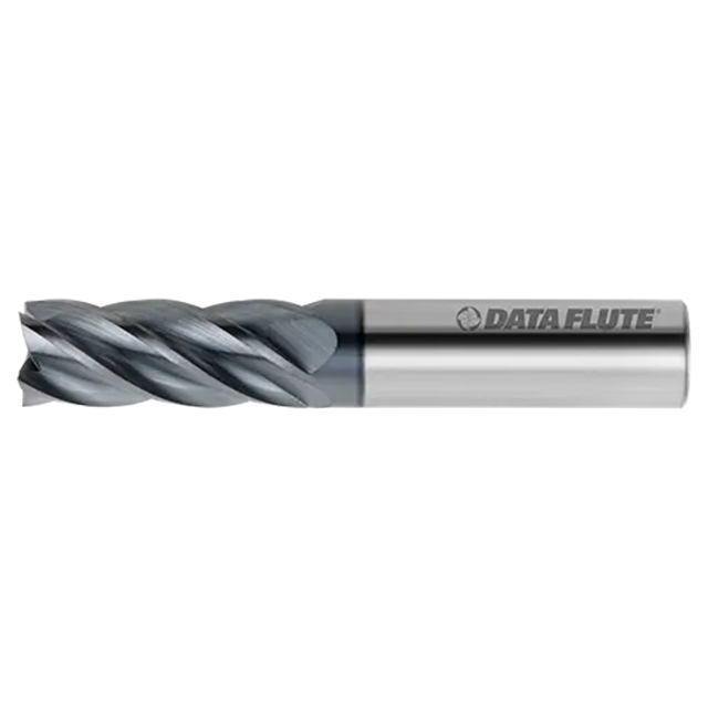 Data Flute 53807-70-D | SSIM50375-060C10 3/8" Diameter x 3/8" Shank x 1-1/4" LOC x 3" OAL C10 Coated Square End Mill