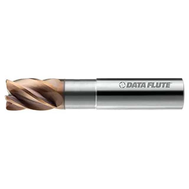 Data Flute 55070-35-D| SSIpRNL50375-020C35 1/4" Diameter x 1/4" Shank x 3/8" LOC x 4" OAL C35 Coated Corner Radius End Mill